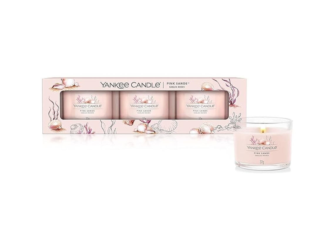 Pack de 3 Votivas Velas Perfumadas Pink Sands YANKEE CANDLE