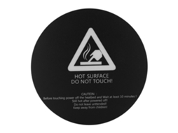 Sticker Para Cama Quente De Impressora 3d, Placa De Alumínio, Superfície Redonda, Preto, 200mm