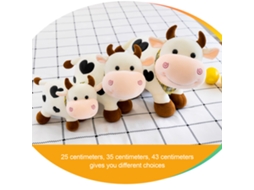 Primerox brinquedo de Pelúcia de Vaca Cute Calf Macio Boneco Zodíaco Bovino Presente de Aniversário