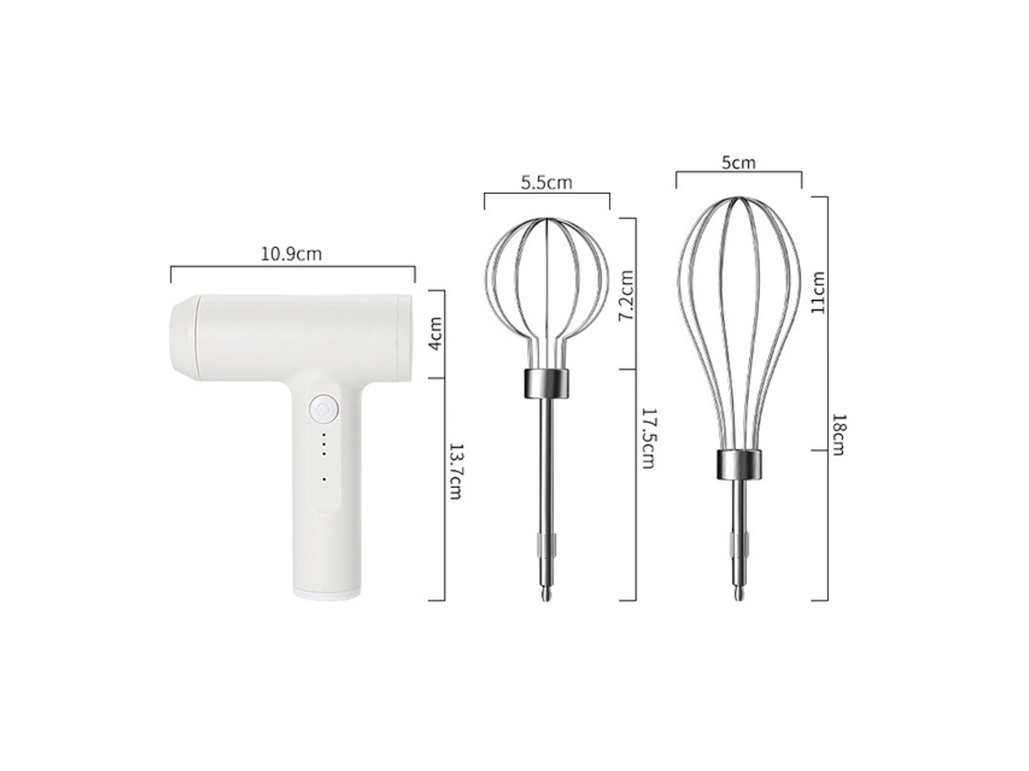 Batedor Elétrico Usb Branco