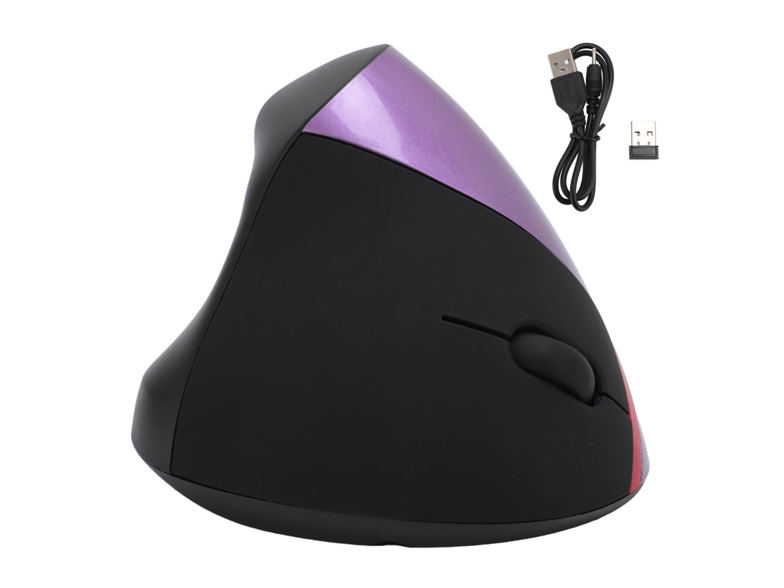 Aetheria mouse Vertical Ergonomico Sem Fio Recarregavel 3 Dpi Ajustaveis 800 1200 1600 para Mão Direita Roxo