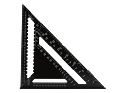 Laxiscreed Régua Triangular De Alumínio De 12 Polegadas Para Alta Precisão, Preta