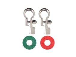 1 Par de Terminais de Bateria em Cobre Kit com Conectores e Protetores Anticorrosão (17mm)