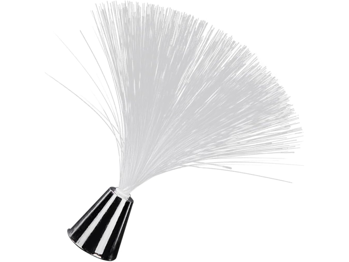 Lâmpada De Fibra Óptica Multicolorida Com Base Prateada Em Ferro E Plástico, Mudança Automática De Cor