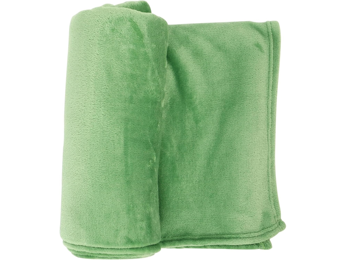 Manta de Lã Polar Verde, Leve e Macia, Feita Poliéster, Agradável Ao Toque, Ideal para CHABERLU