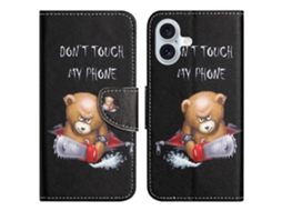 Capa Em Couro Pu, Com Suporte Para Apple Iphone 16 Suportar