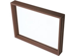 Porta Retratos Madeira Marrom Acrílico Design Elegante Simples Transparente Multiuso Decoração Quarto Mesa GOKOCO