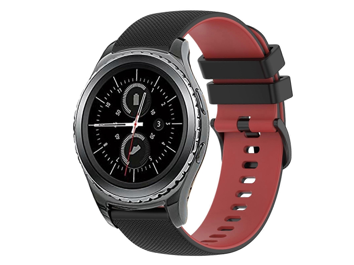 Pulseira De Silicone Quadriculada Bicolor De 20 Mm Para Samsung Gear S2 Classic