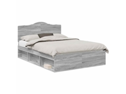 Estrutura da Cama com Cabeceira Cinza Sonoma 160x200 cm MAISON EXCLUSIVE