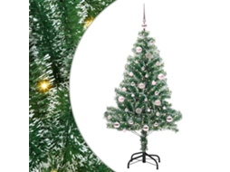 Árvore De Natal Artificial Com Neve Flocada Vidaxl Verde Polietileno (150 Cm)