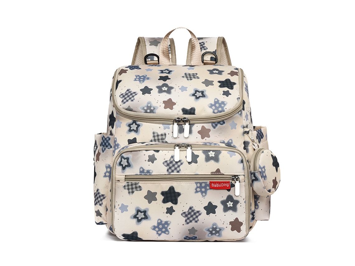 Mochila Maternal, Bolsa Impermeável para Bebê com Trocador, Bolsa para Mamãe, Presentes para Futuras Mamães SPQMENT (estrela)