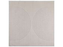Conjunto 1 Tapete Interno Vidaxl Creme Poliéster (120 X 120 Cm)