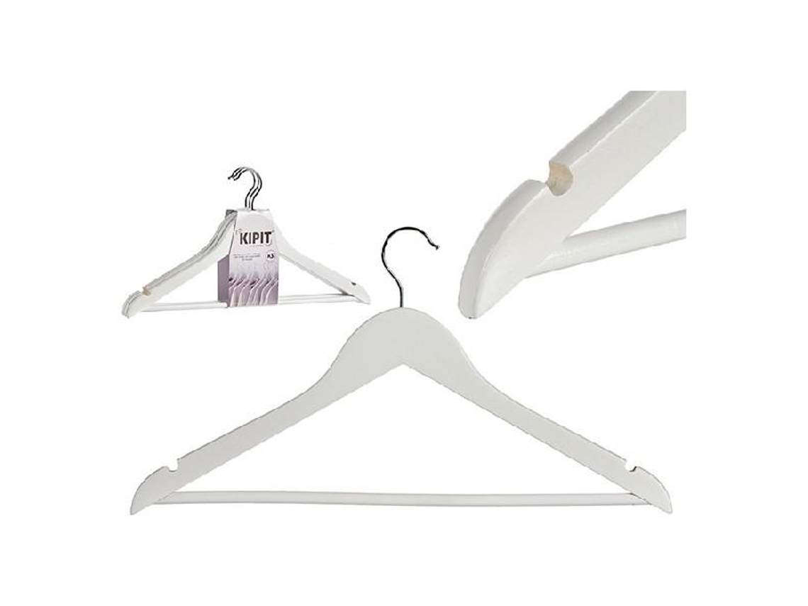 Cabides Branco Madeira 3 Peças