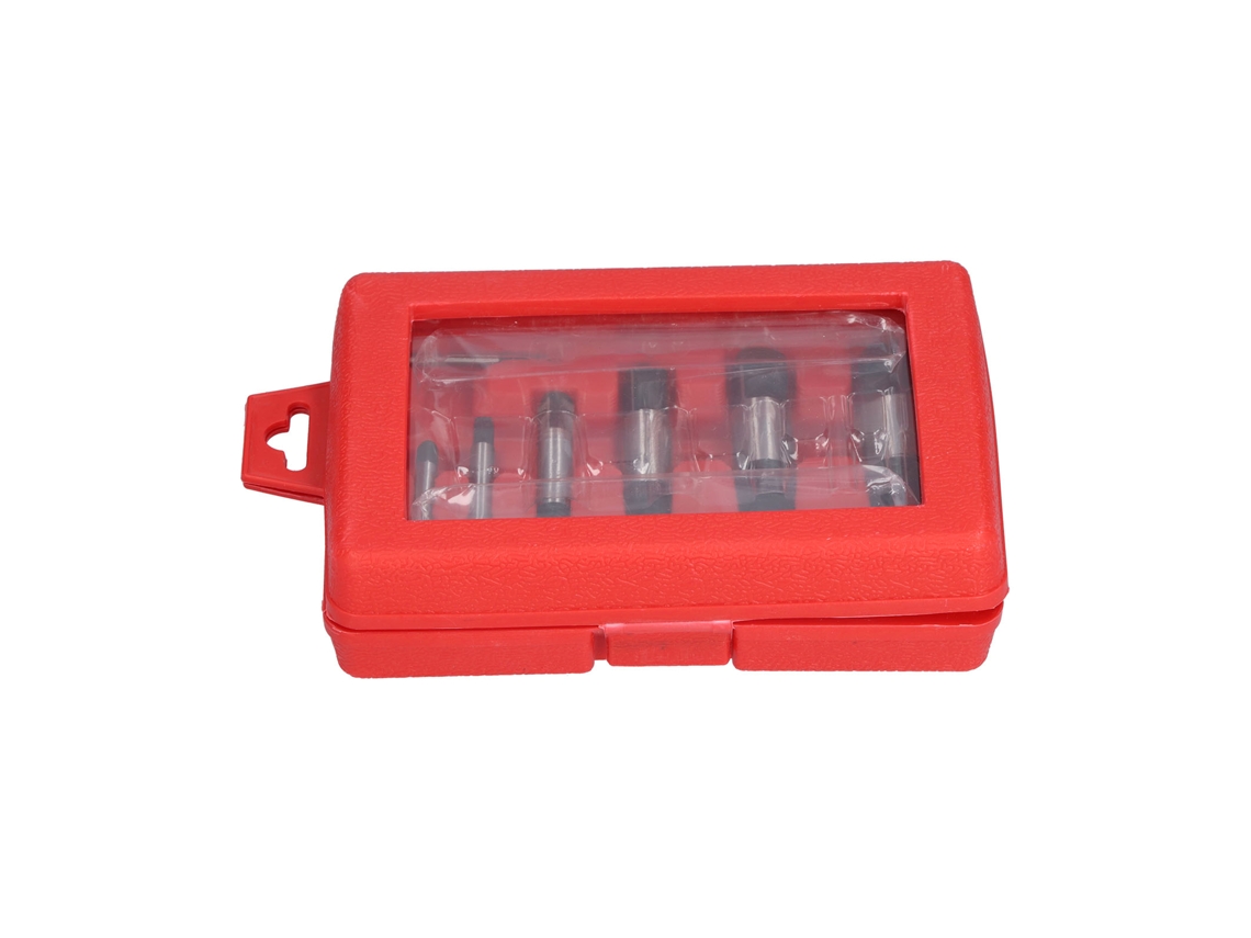 Conjunto universal com 8 extratores de paracetamol quebrados em aço rápido para remoção de paracetamol e obstrução das vias respiratórias.