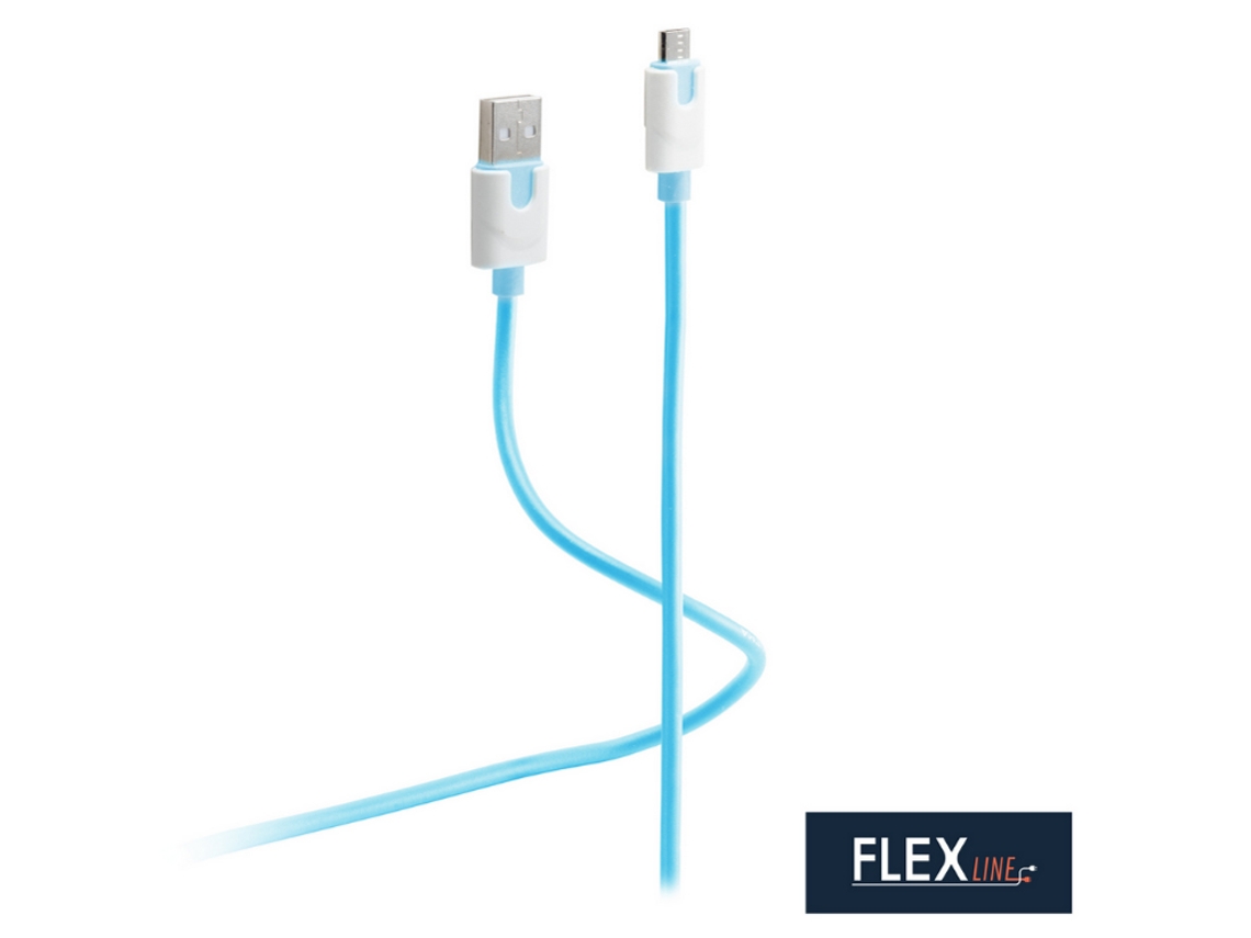 Cabo de Dados e Carregamento FLEXLINE Usb-A Usb-B Verde 0 3 M