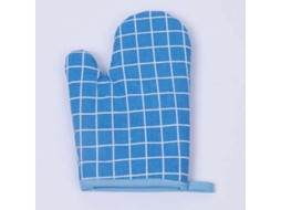 2 luvas de forno Nova Line de algodão e linho azul