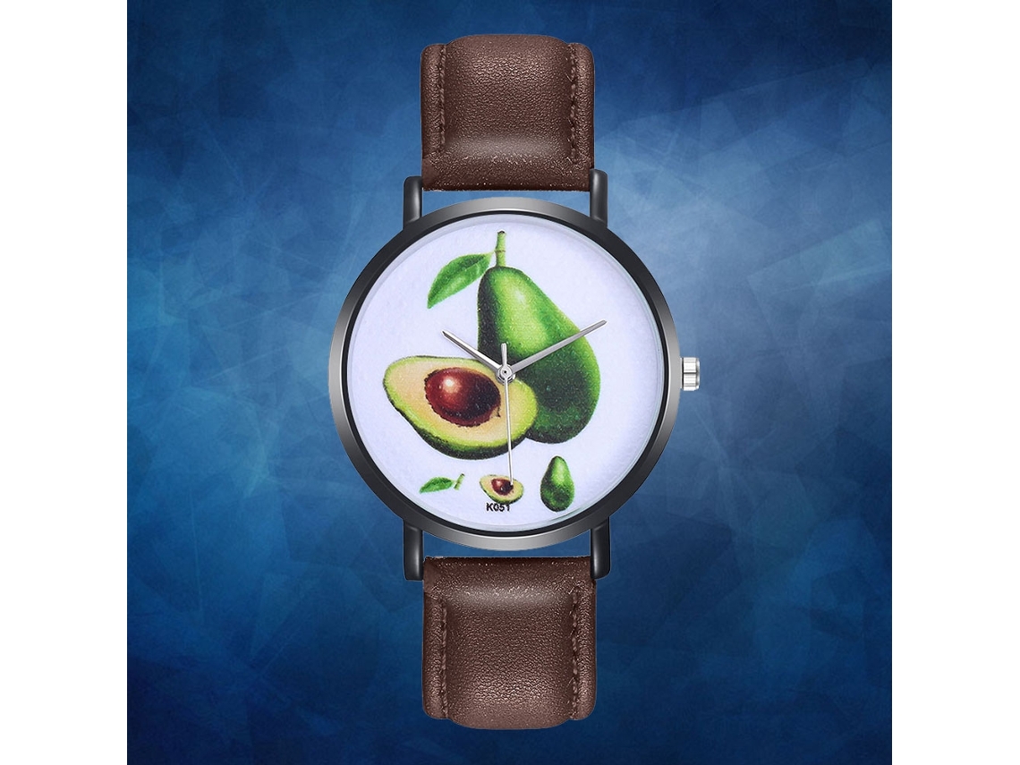 Relógio de Pulso Feminino de Moda com Pulseira de Couro Pu Estilo Luxuoso Café