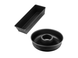 Conjunto De Forma Para Bolos E Forma Para Savarins Zenker Preto Metálico 30,5 X 11,5 Cm E 28 Cm