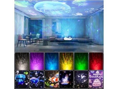 Luz Noturna SPGUARD Oceânica Luz de Projeção Estrela Rotating Children'S