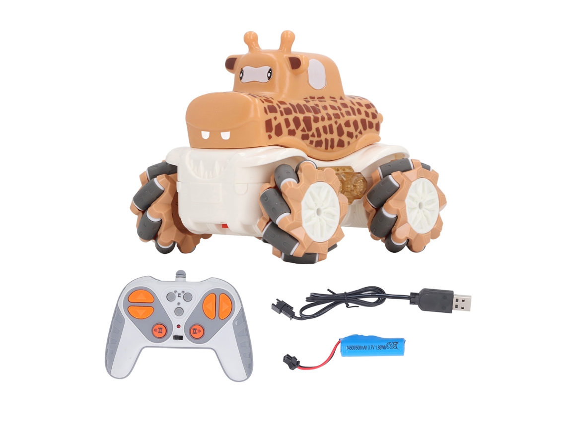 Walshlxq coche de Controle Remoto Girafa Cartoon Recarregável Stunt Rc para Meninos e Meninas