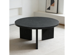 Mesa Centro Redonda 80 Cm Moderna Elegante Para Sala De Estar