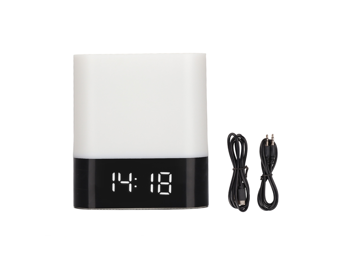 Aetheria caixa de Som Bluetooth com Luz Led Controle Táctil Despertador para Sala Quarto Leitura