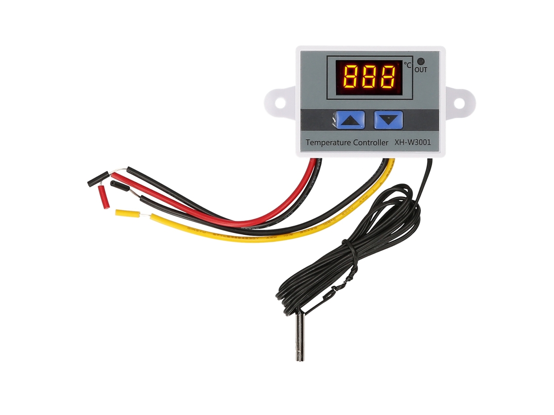 Controlador de temperatura eletrônico com display LED, sonda NTC, à prova d'água, 50~110°C, 110~220V, 1500W | S/MARCA