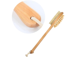 Escova De Banho Dupla Face Com Cerdas Naturais, Escova De Banho Para O Corpo Com Cabo Longo