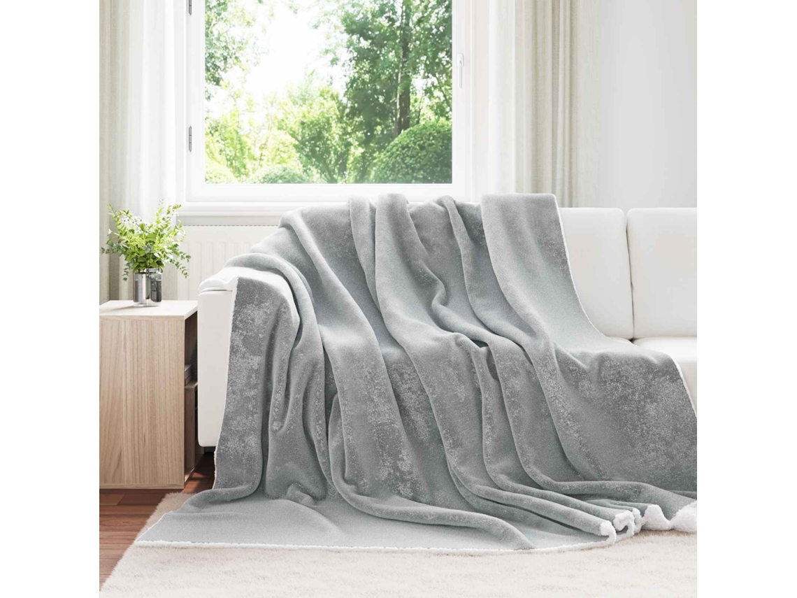 Vidaxl Manta Cinzento 240 X 270 Cm 3.17 Kg Lã