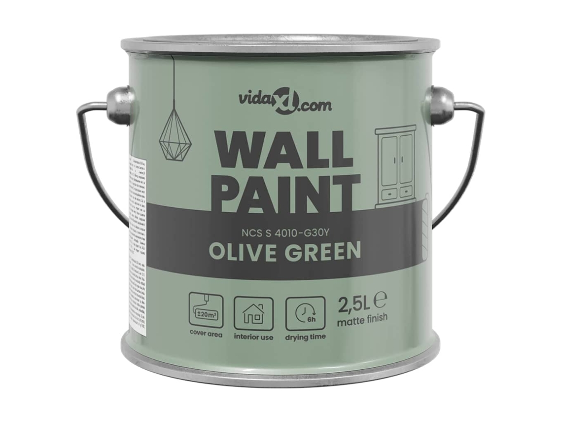 Tinta Vidaxl Verde Azeitona (16,5x16,5x15,9 Cm)