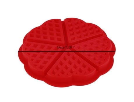 Mousseira De Waffles Omabeta Coração Em Silicone 18,5 Cm Compatível Com Congelador Lavável Na Máquina De Lavar Louça