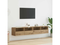 Vidaxl Gabinetes De Tv Na Parede 2 Unid. Carvalho Artesanal