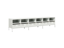 Tv Cabinet, Tv Cabinets Vidaxl Branco Aço (n/a)