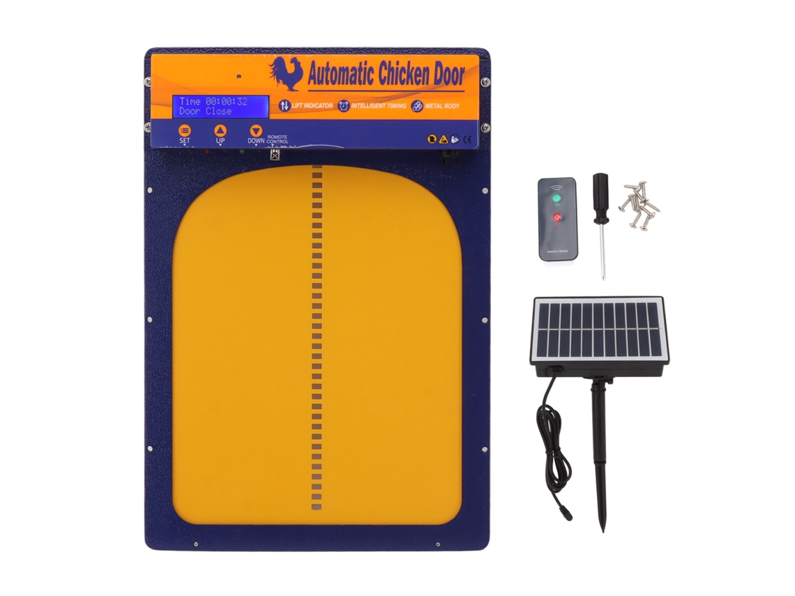 Porta Automática de Pintainhos com Sensor Solar, Programável e À Prova D'água LAXISCREED