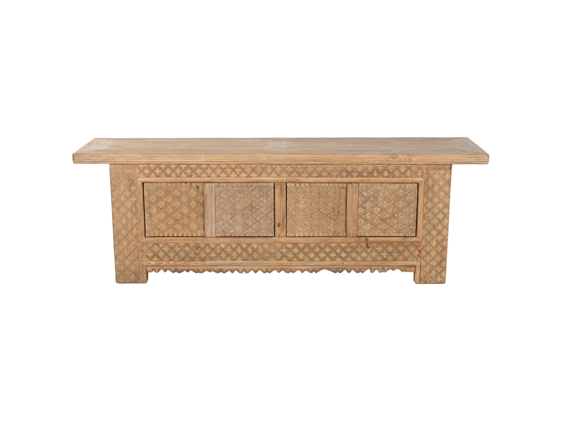Suporte para TV em madeira de olmo maciça Alexandra House Living (180x44x60cm)