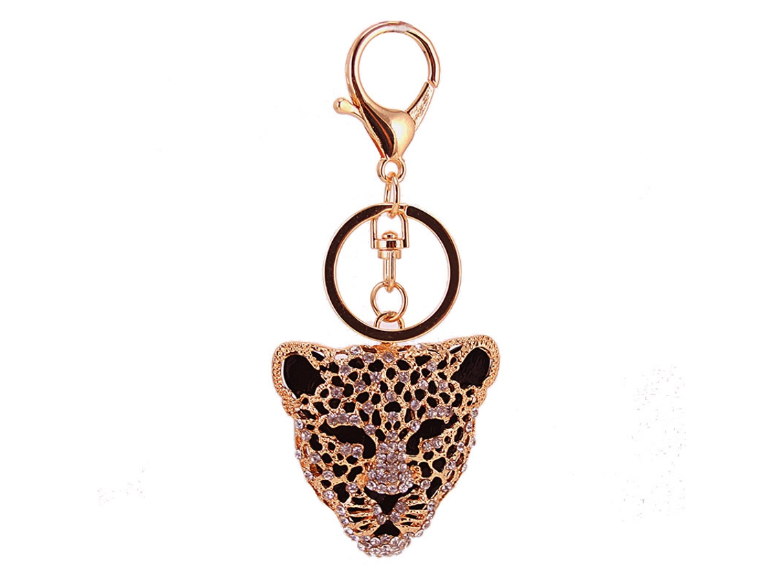 Chaveiro De Cristal Leopardo, Chaveiro De Cristal Com Strass, Bling P, Zqkla Aquaforge