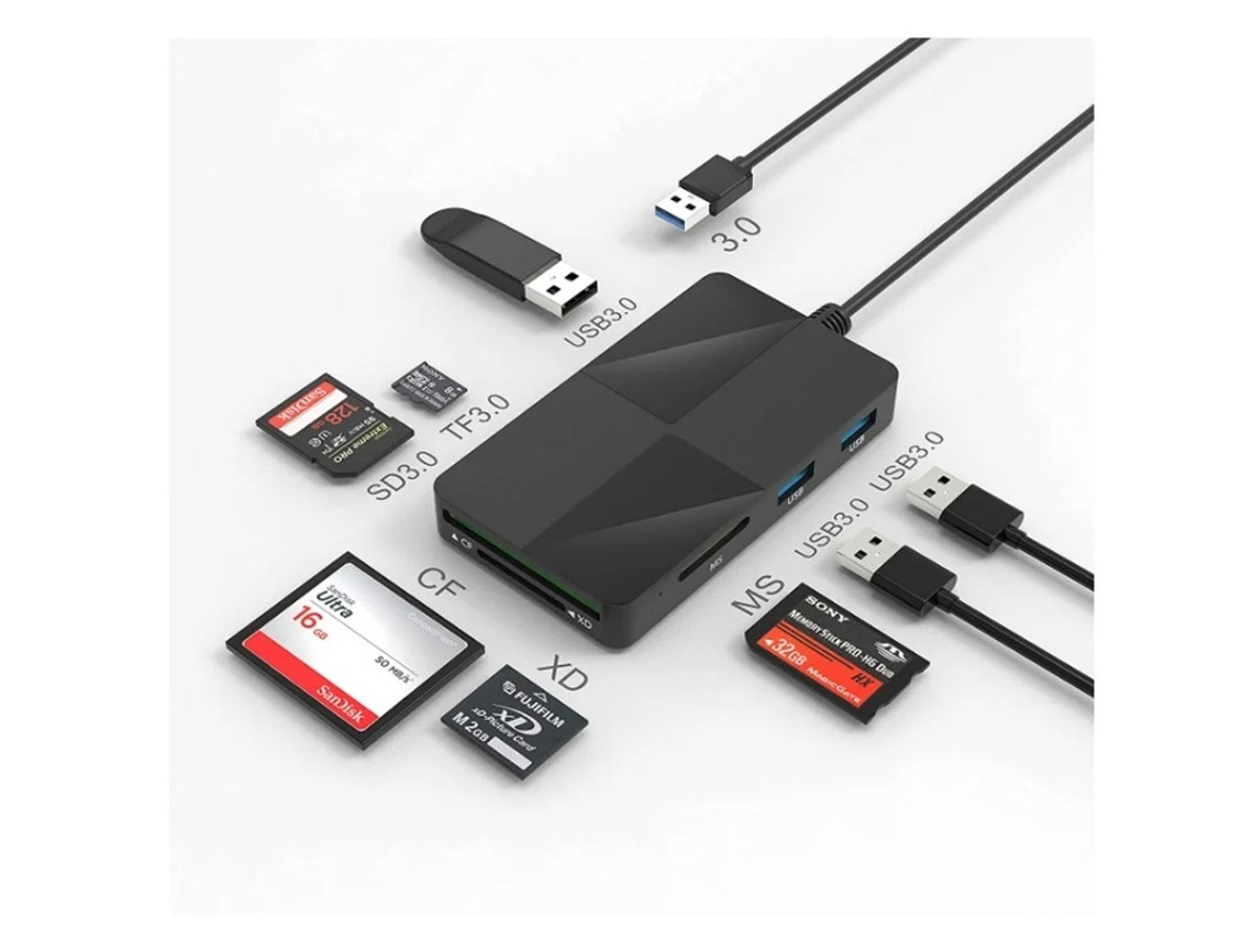 Usb 3.0 Multi Card Reader Hub Xd/sd/cf/micro Sd/ms3 Usb 3.0 8 Em 1 Cf Card Reader/adapter/hub Para Xd Sd Sdxc Sdhc Compact Flash Cfi Micro