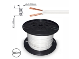 Cabo Coluna 2x1.0mm Branco Paralelo DIV