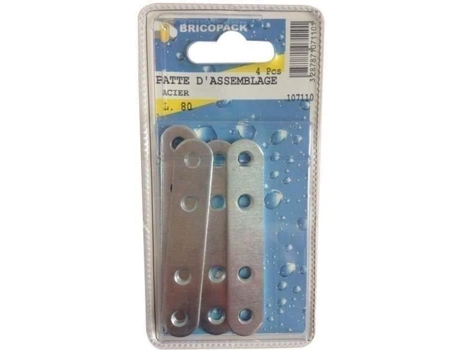 Suporte De Montagem Blister De Aço De 80 Mm Com 4 Bricopack