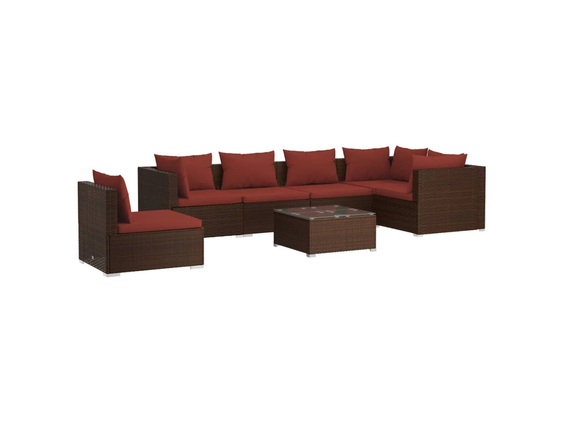 Garden Lounge Set, Garden Lounge Sets Vidaxl Marrom Rattan / Vime (n/a)