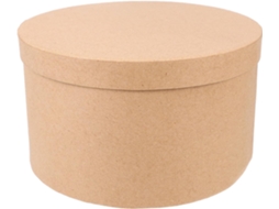 Caixa Redonda De Papel Kraft Com Superfície Lisa, Ideal Para Biscoitos E Com Design Prático Armazenar Bolos Doces