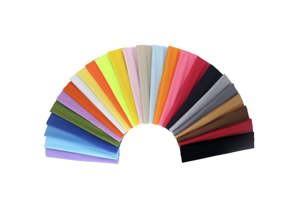 25 Bandas Elásticas para Cabelo Esportivas, Diversas Cores | S/MARCA