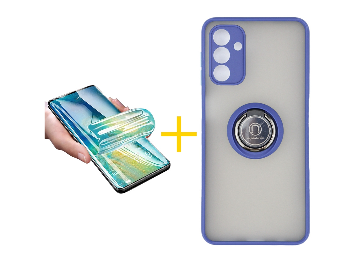 Pack 1 X Película De Hidrogel Capa Accetel Samsung Galaxy A05s 5g Gel Bumper Ring Azul
