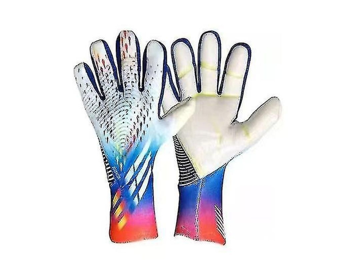 Luva Goleiro Látex Antiderrapante, Proteção de Dedos e Punho, S/MARCA