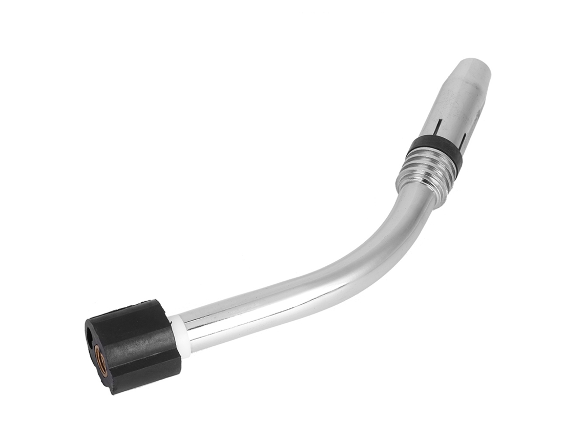 Tocha de soldagem MIG tipo pescoço de ganso 24kd para Binzel Abicor com bocal de 9 mm, aço inoxidável e latão.
