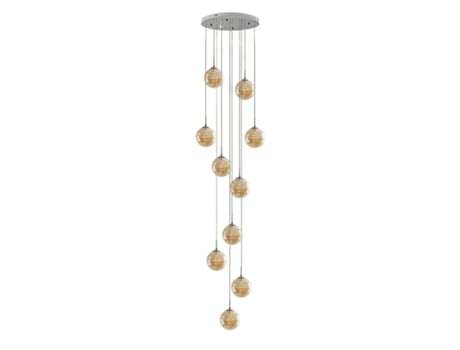 Lustre Led Pendente De Vidro Com Altura Ajustável Para Sala E Decoração Interna Zmh