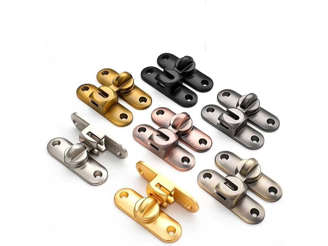 Fechadura De Porta Deslizante Com Trinco, Dourada, Preta E Bronze, Para Segurança Residencial, Closet, Ma121 H, 1 Peça