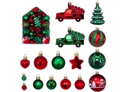 Laxiscreed Conjunto De 72 Bolas De Natal Para Carro - Enfeites Decorativos Pintados