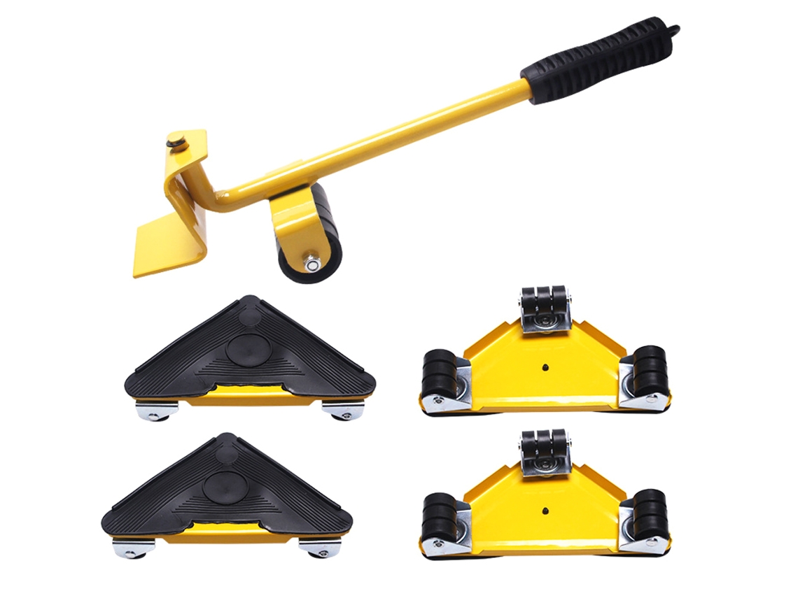 Conjunto Ferramentas Mover Móveis Roda Universal Transporte Resistente