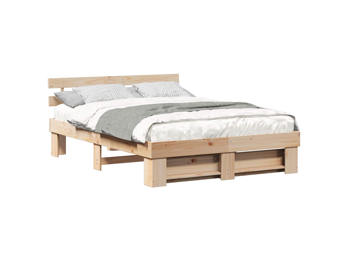Estrutura da Cama com Cabeceira Castanho 140 X 200 Cm MAISON EXCLUSIVE